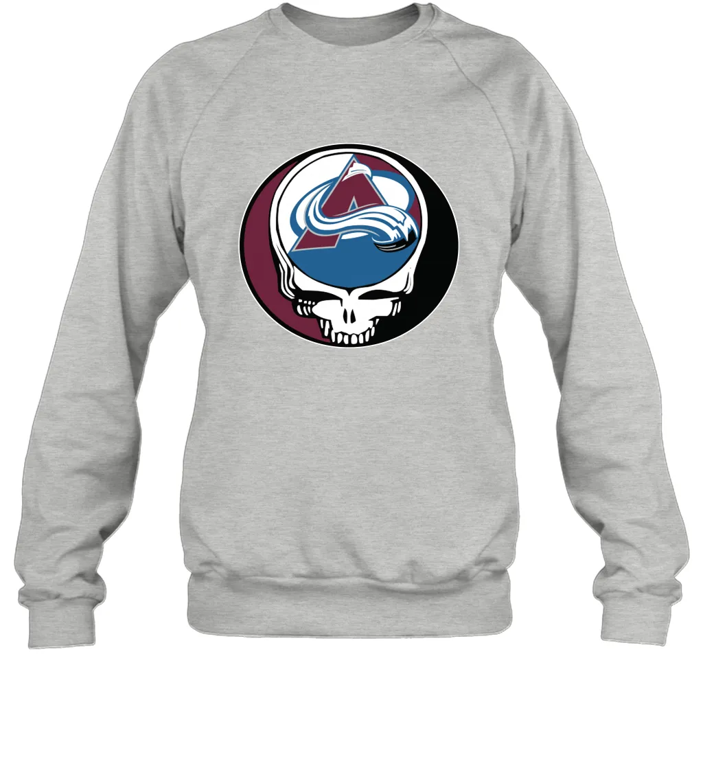 Colorado Avalanche Grateful Dead Steal Your Face Hockey NHL Adult Sweatshirt