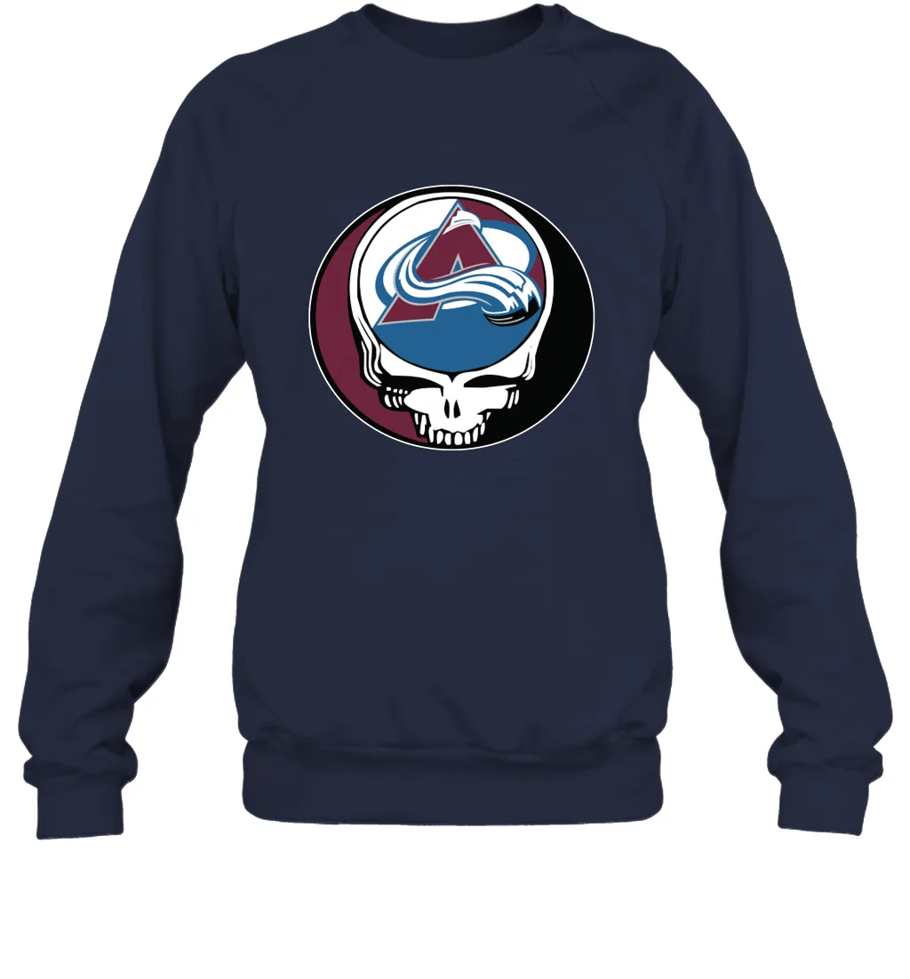 Colorado Avalanche Grateful Dead Steal Your Face Hockey NHL Adult Sweatshirt