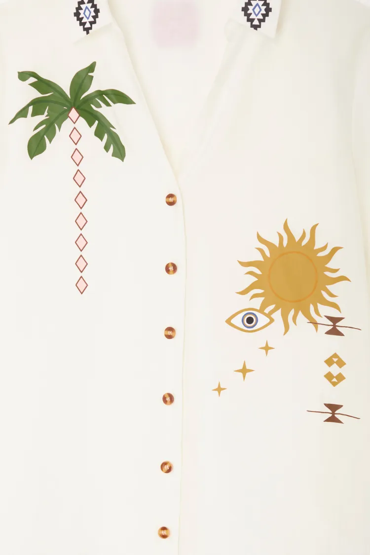 Cream Sunshine Palm Miley Shirt