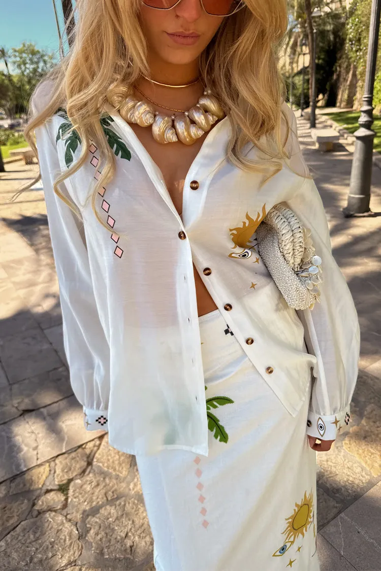 Cream Sunshine Palm Miley Shirt