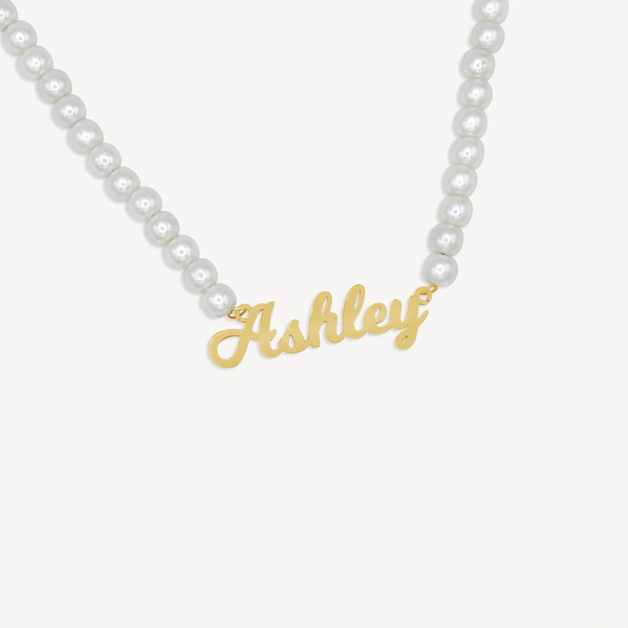 Custom Pearl Name Necklace