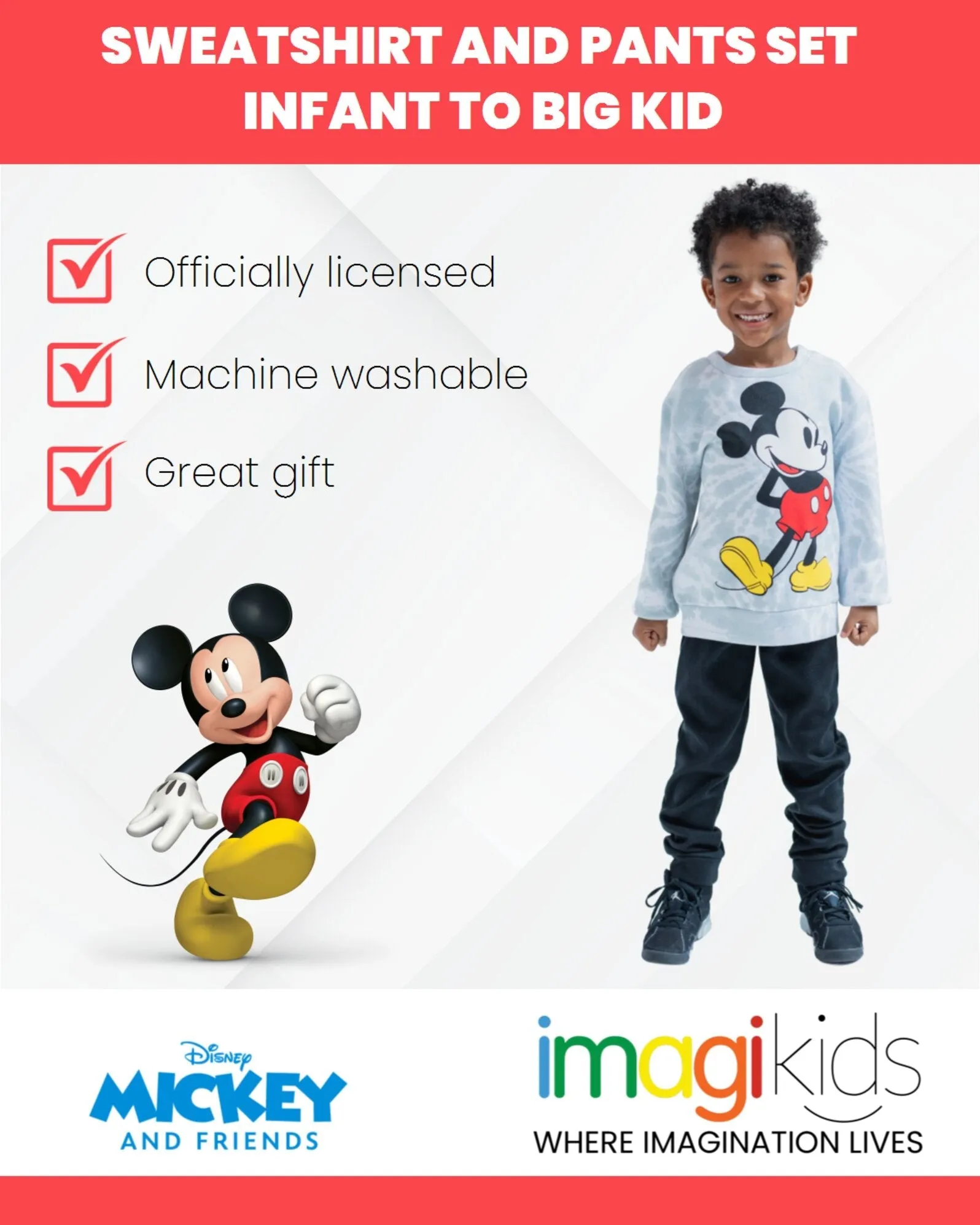 Disney Mickey Mouse Fleece Sweatshirt and Pants Set