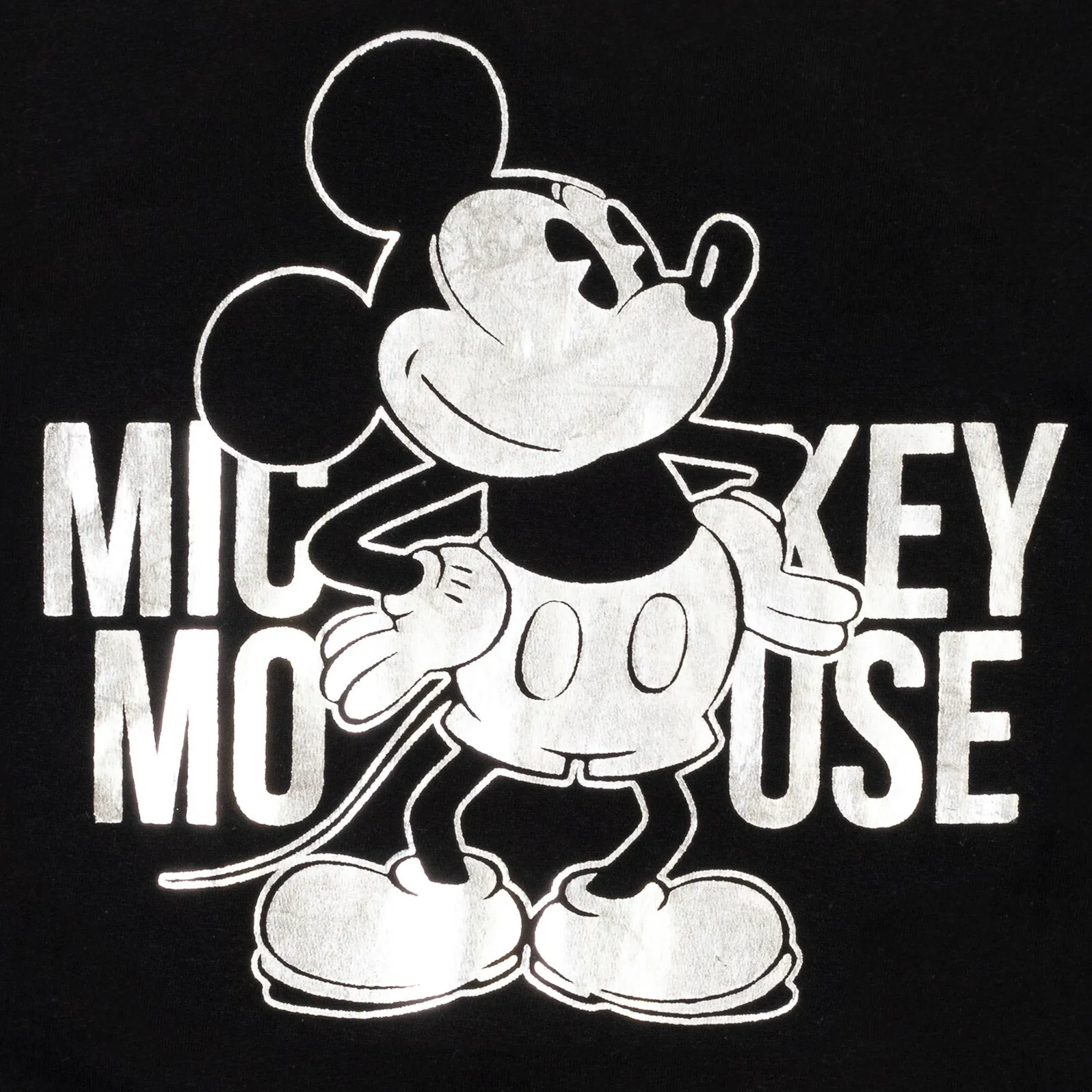 Disney Mickey Mouse Metallic Print T-Shirt