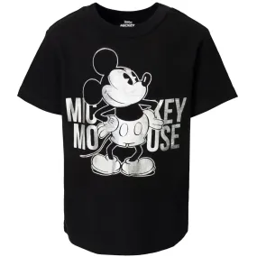 Disney Mickey Mouse Metallic Print T-Shirt