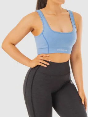 ENHANCE SEAMLESS SPORTS BRA BLUE