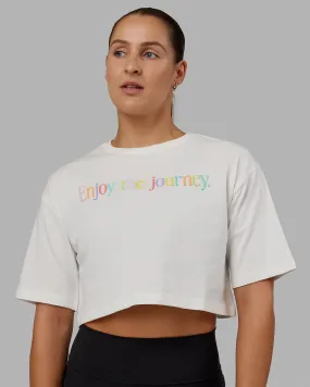 Enjoy the Journey Heavyweight Cropped Tee - Off White