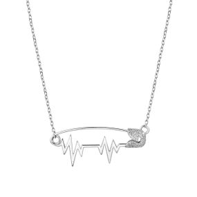 ESSENTIALS Heartbeat Pin Adjustable Necklace