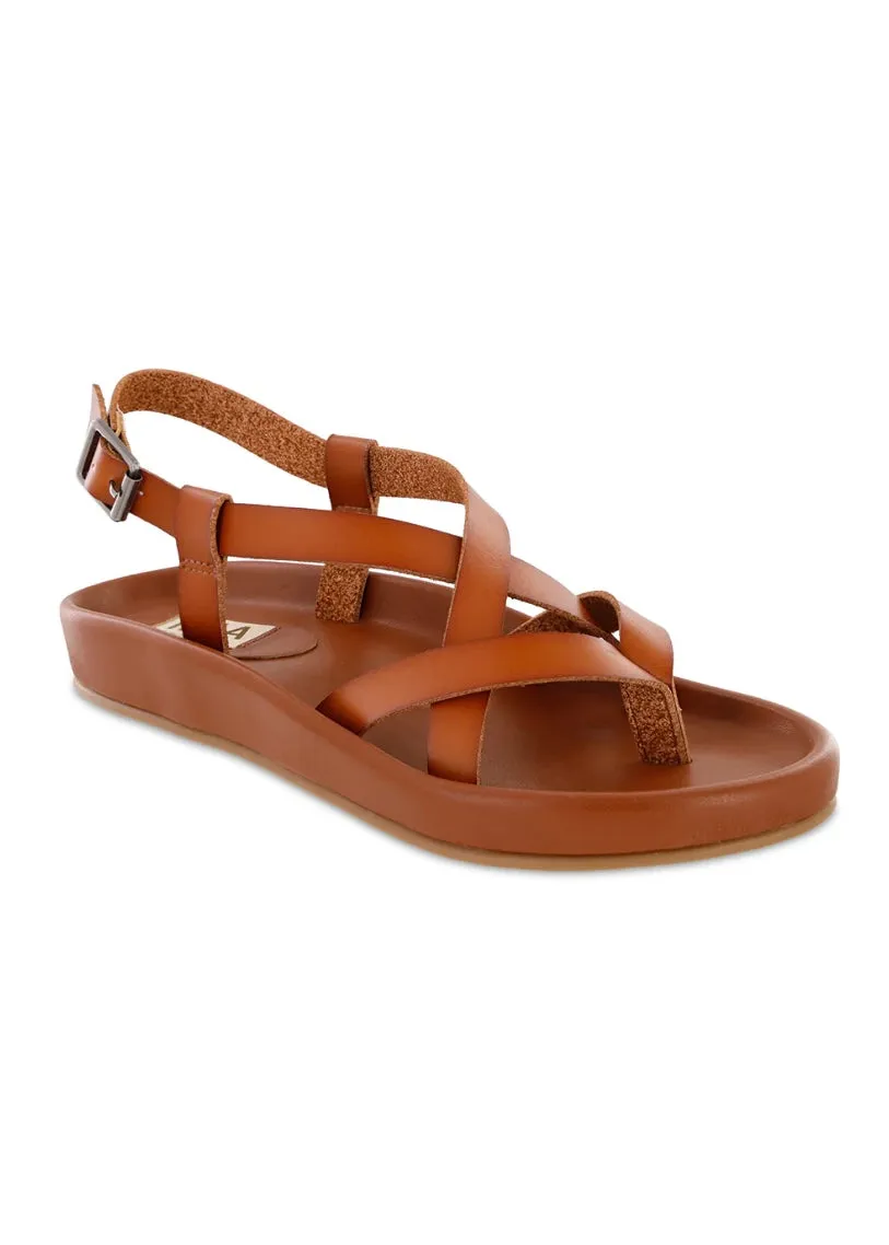 FINAL SALE - Mia Zurie Cognac Sandal