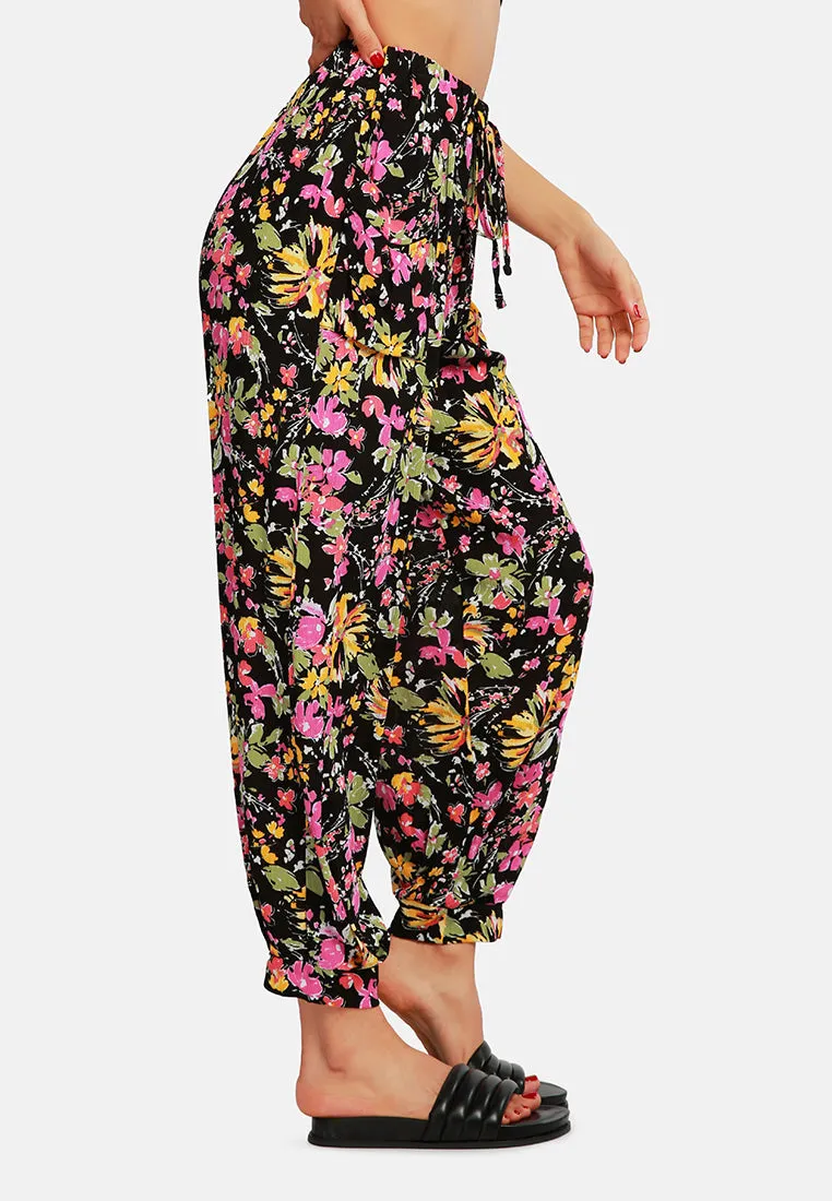 Floral Printed Harem Pants