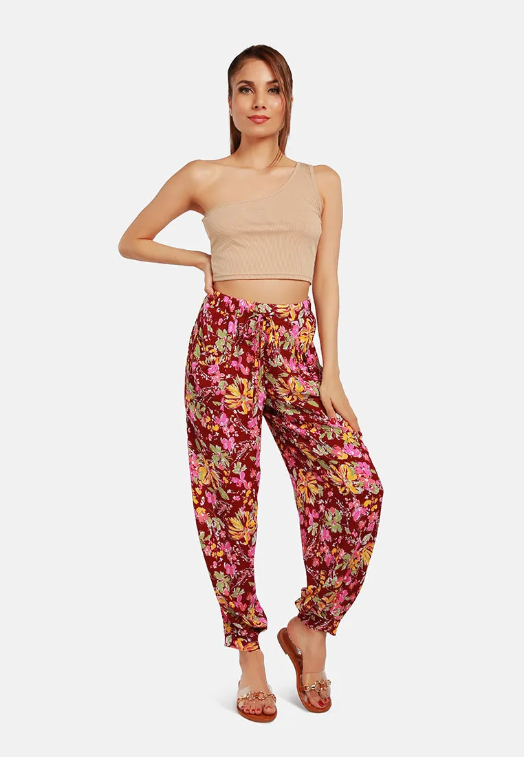 Floral Printed Harem Pants