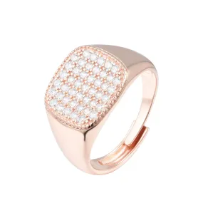 Fortuna | San Gimignano Ring | 925 Silver | White CZ | Rose Gold Plated