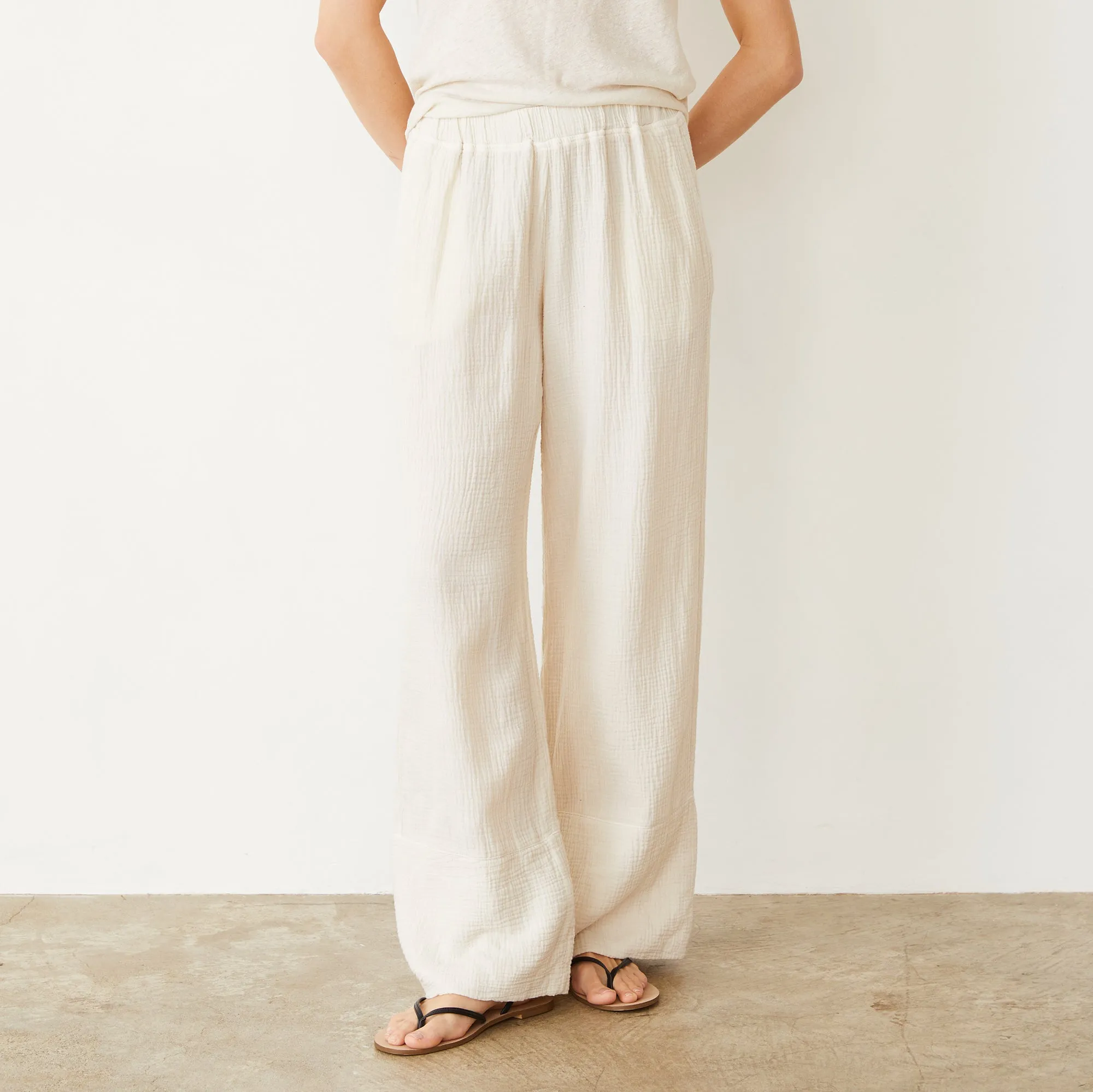 Gauze Wide Leg Pant