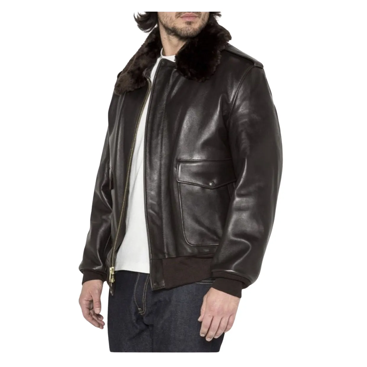 Giubbino Uomo Schott N.Y.C A-2 Flight Jacket Marrone