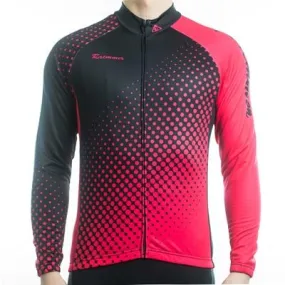 Gradient Dots Long Sleeve Jersey Red