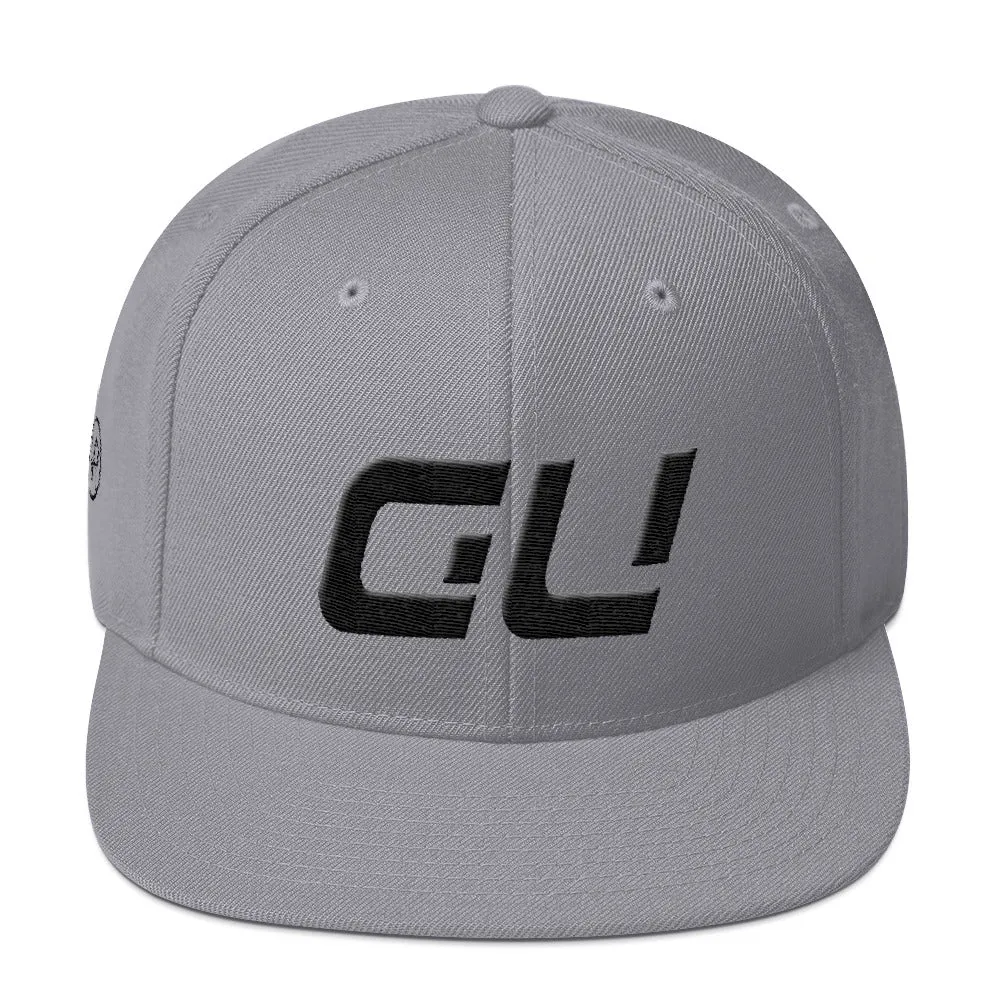 Guam - Flat Brim Hat - Black Embroidery - GU - Many Hat Color Options Available