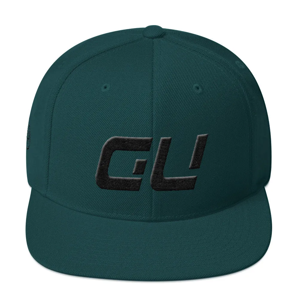 Guam - Flat Brim Hat - Black Embroidery - GU - Many Hat Color Options Available