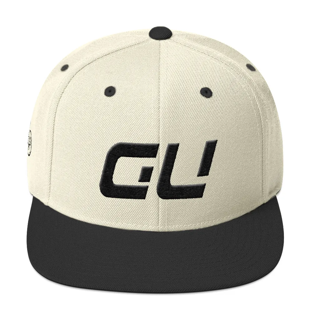 Guam - Flat Brim Hat - Black Embroidery - GU - Many Hat Color Options Available