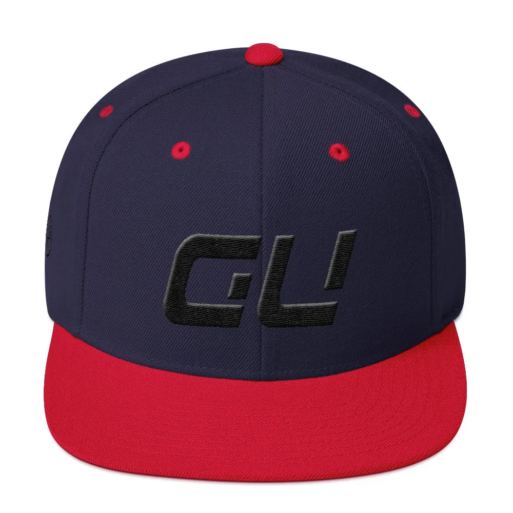 Guam - Flat Brim Hat - Black Embroidery - GU - Many Hat Color Options Available