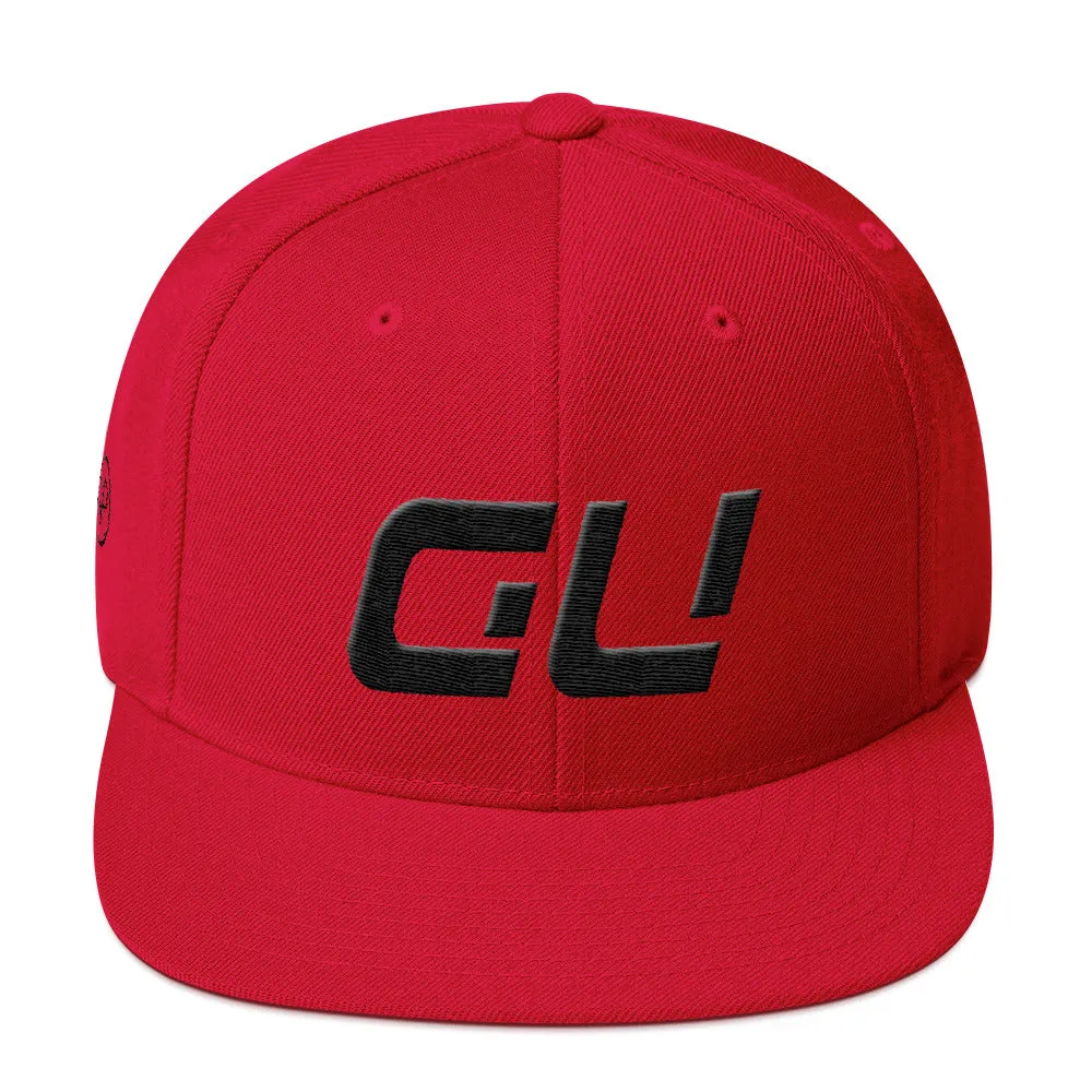 Guam - Flat Brim Hat - Black Embroidery - GU - Many Hat Color Options Available