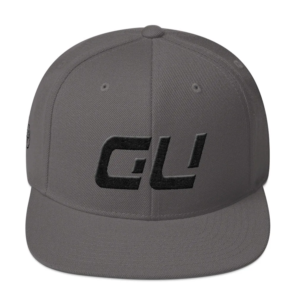 Guam - Flat Brim Hat - Black Embroidery - GU - Many Hat Color Options Available