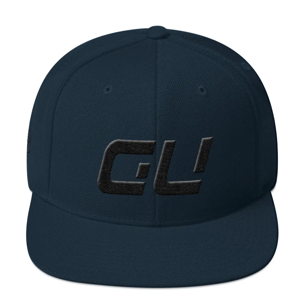 Guam - Flat Brim Hat - Black Embroidery - GU - Many Hat Color Options Available