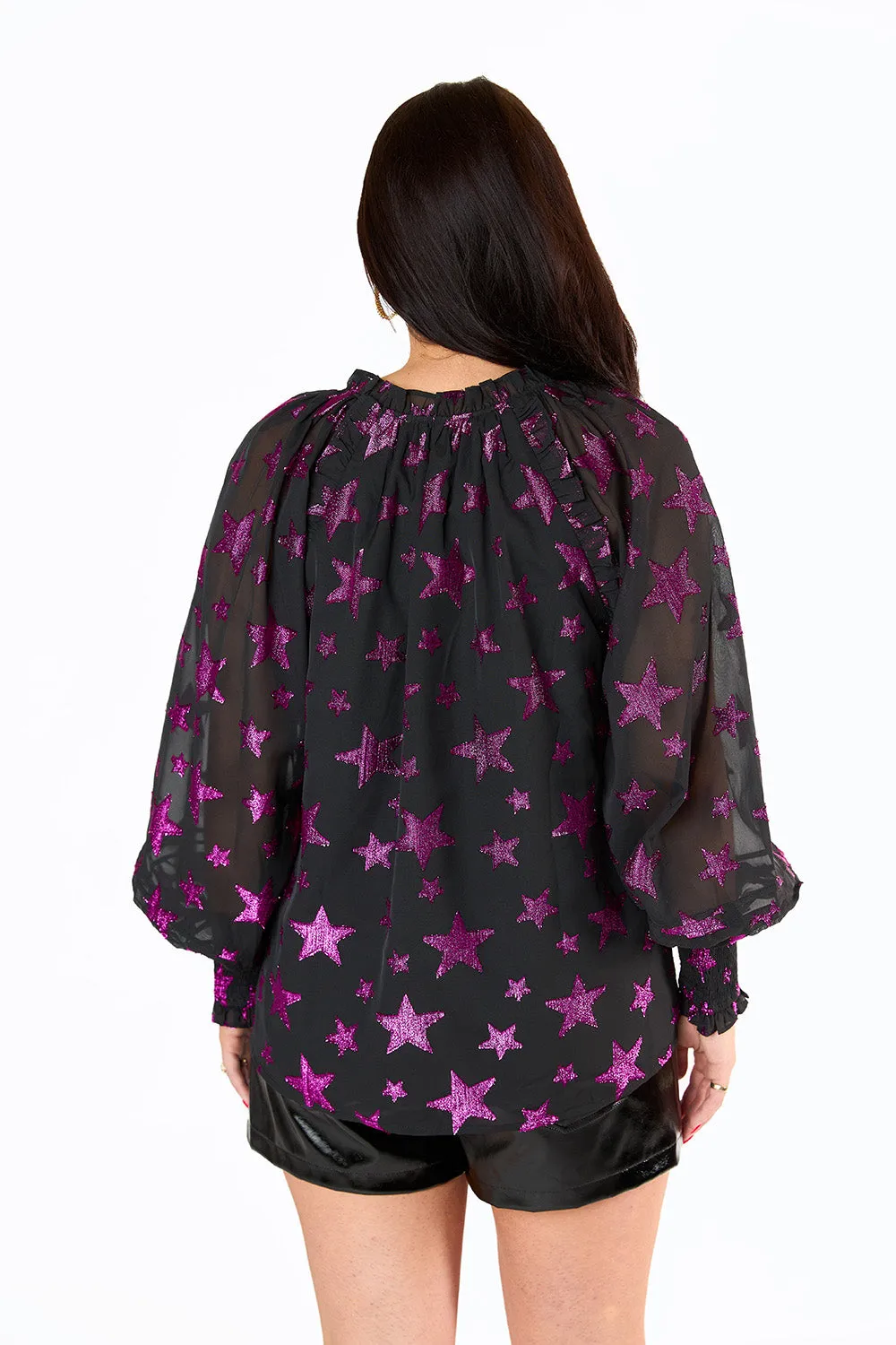 Haddie Long Sleeve Blouse - Celestial