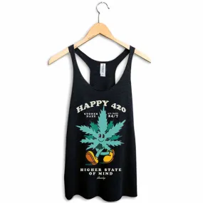 HAPPY 420 WOMENS RACERBACK