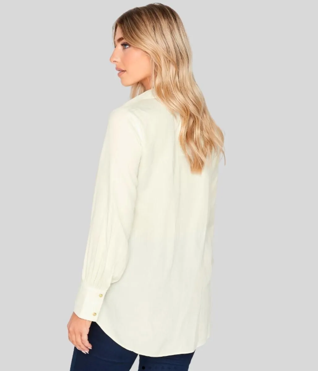 Ivory Cowl Neck Blouse