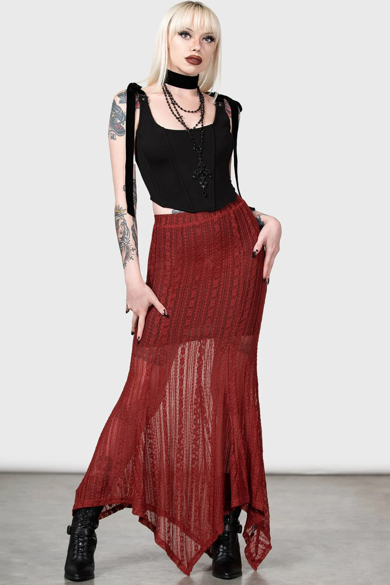 Juliet's Betrayal Maxi Skirt [RED]