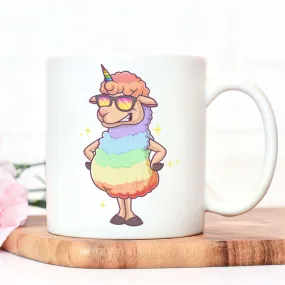 LGBTQ  Rainbow Sheep Mug