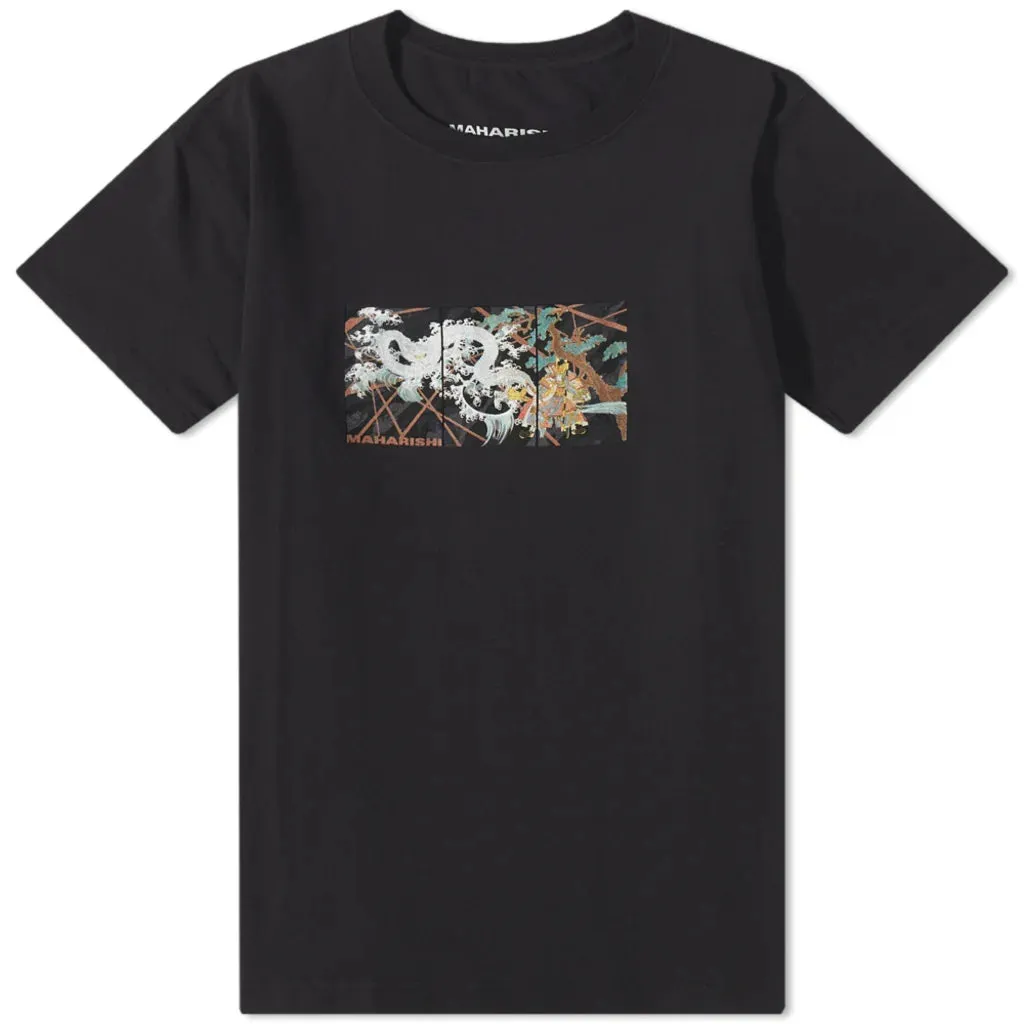 Maharishi Triptcych Water Dragon T-Shirt 'Black'