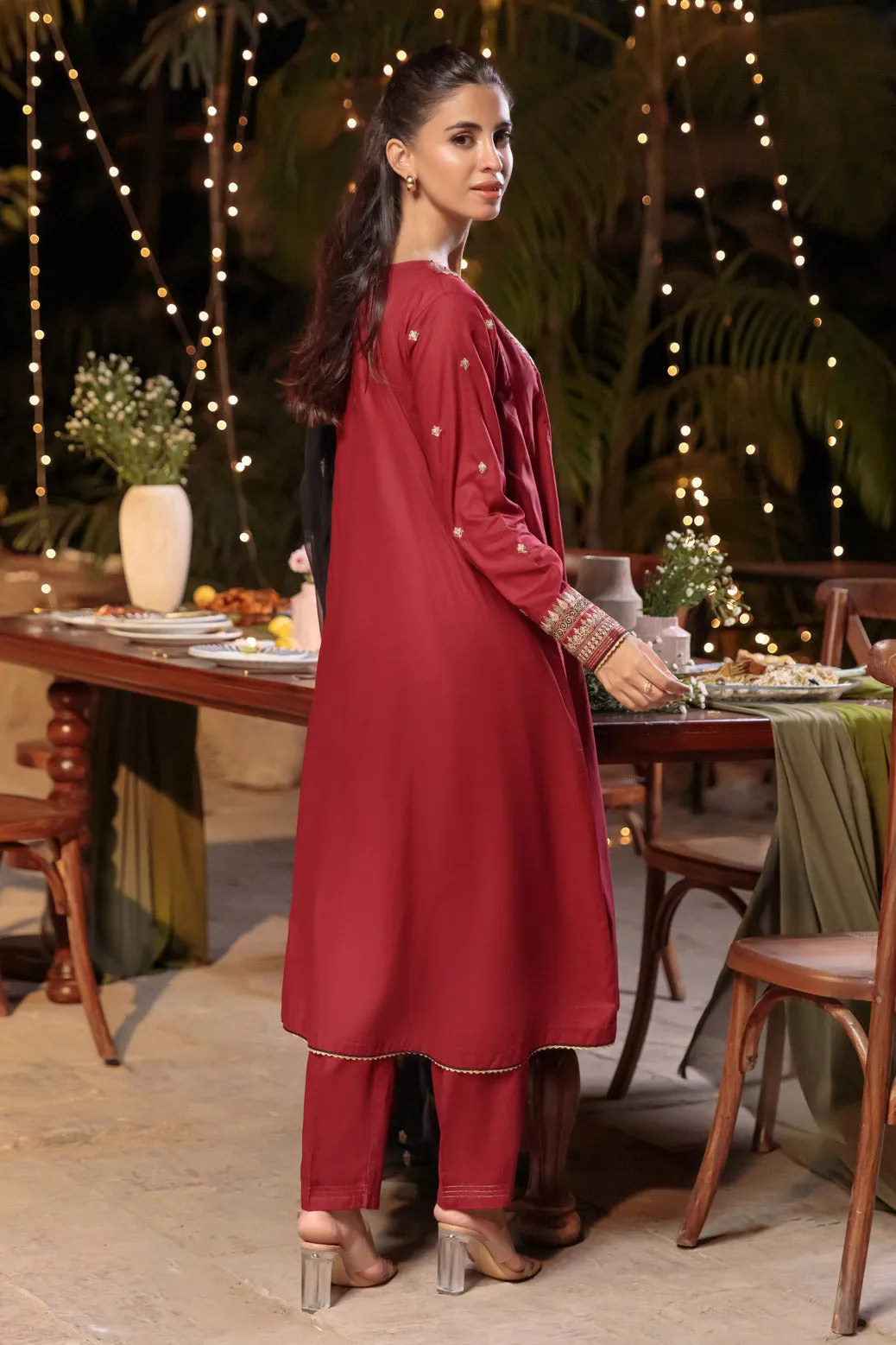 MAROON-CAMBRIC-3 PIECE (SS6243P18) BIN 81-82 R25