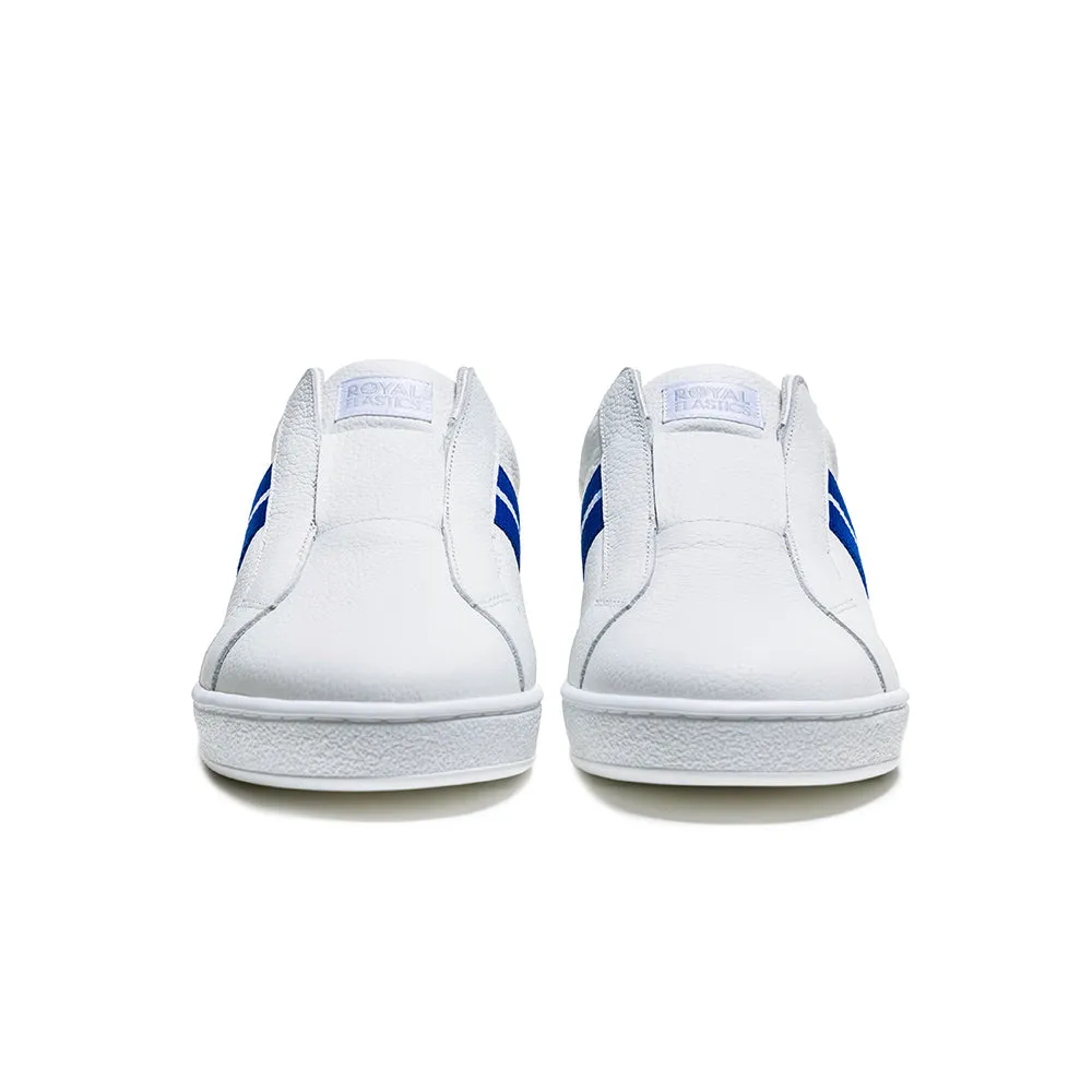 Men's Bishop White Blue Yellow Leather Sneakers 01731-005