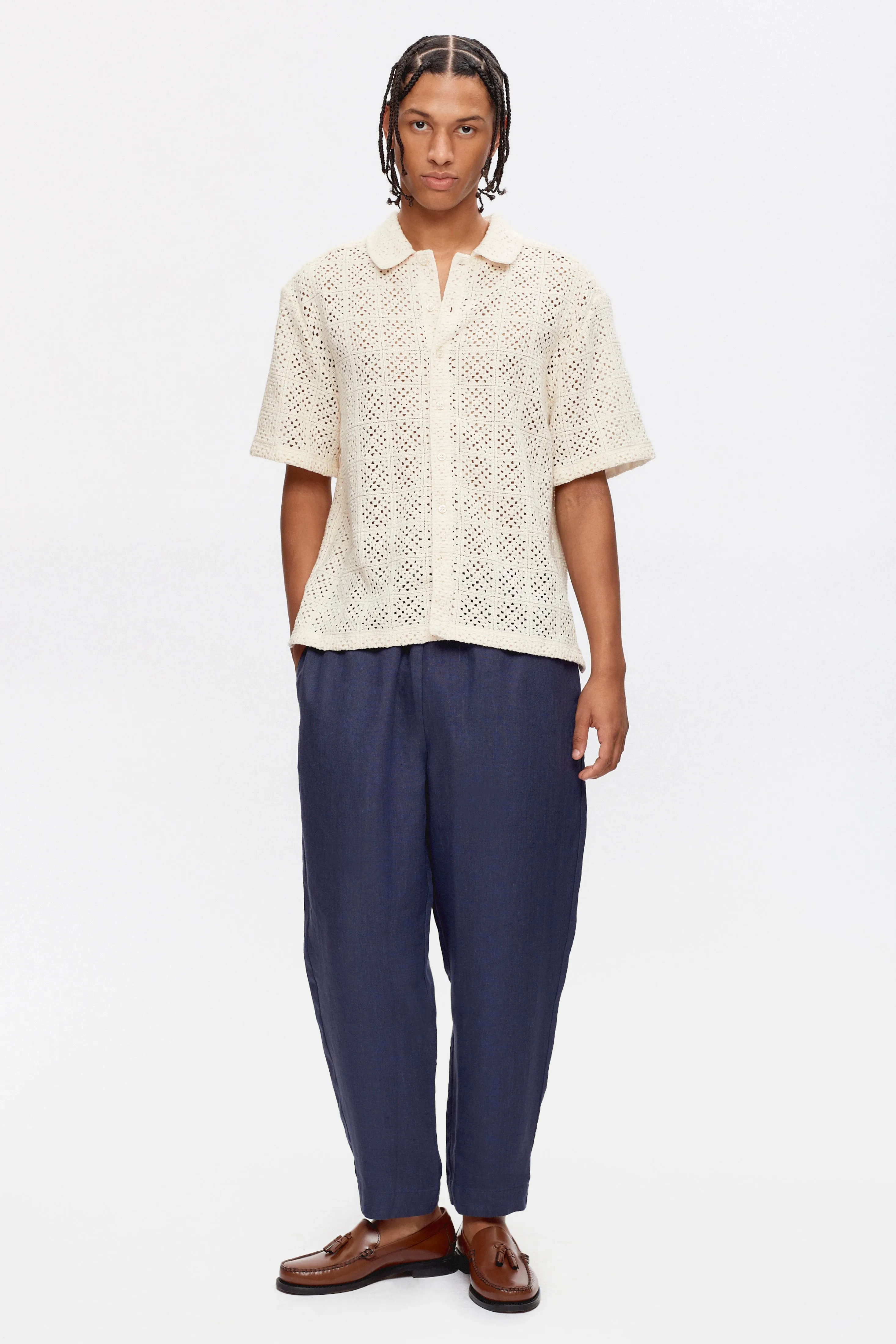 Men’s Cairo Linen Pant in Maritime