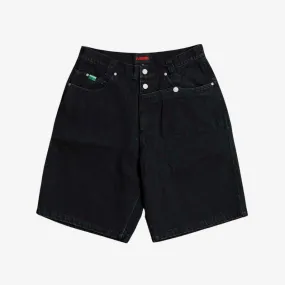 mens pleasures collionson jorts (faded black)