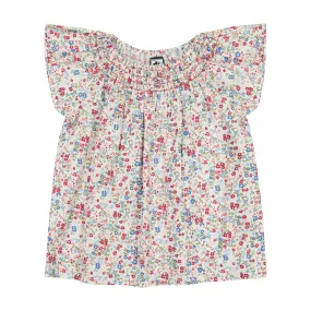 Molly Smocked Top Ditsy Floral