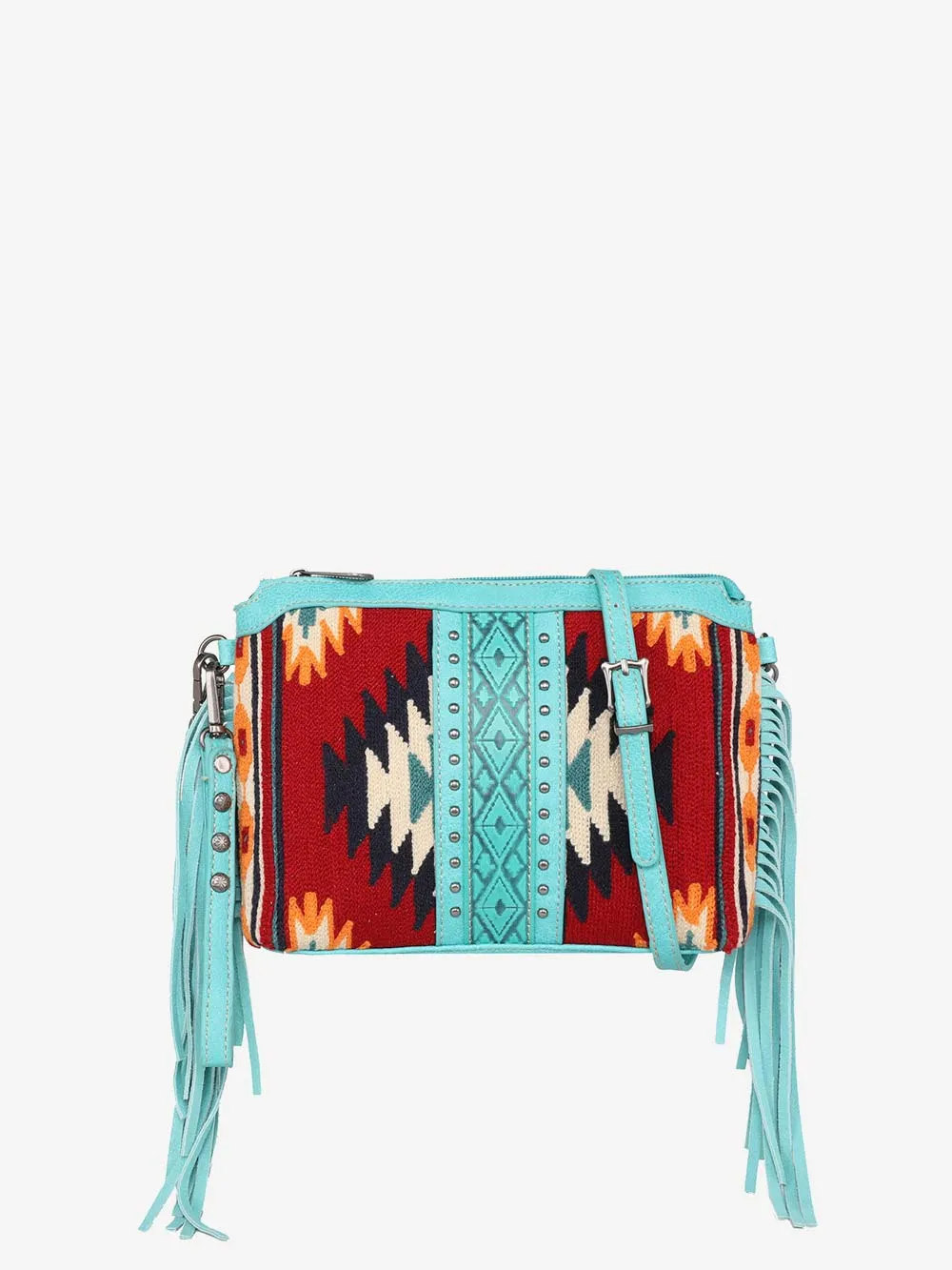 Montana West Aztec Tapestry Crossbody Clutch Wristlet