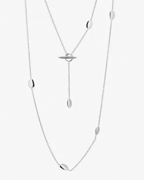 Morning Dew necklace long silver