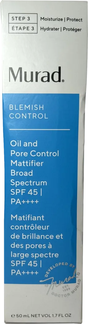 Murad Oil And Pore Control Mattifier Broad Spectrum Spf 45 50ml