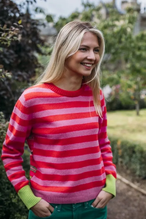 NEW Eribé Stobo Fairisle Sweater in Rosa