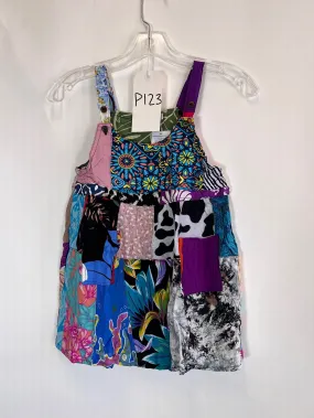 P123 One of a Kind Kids Patchwork Jumper Dress XL