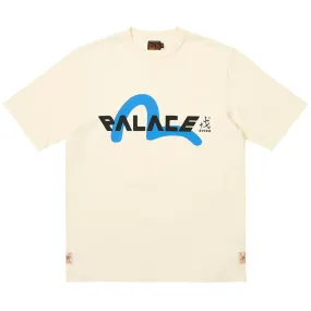 Palace x Evisu Logo Tee Cream