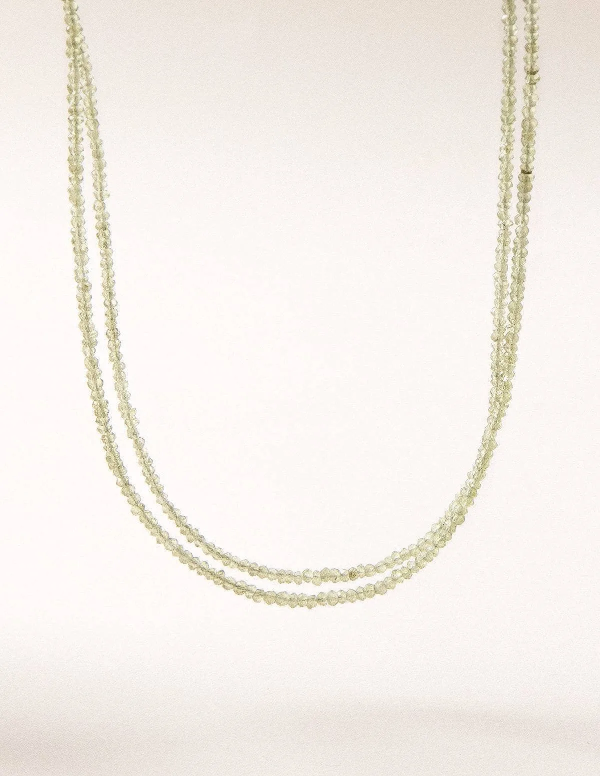 Peridot Double Strand Bead Necklace