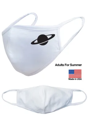 Planet Saturn Space Reusable Washable Cotton Face Masks - Made in USA