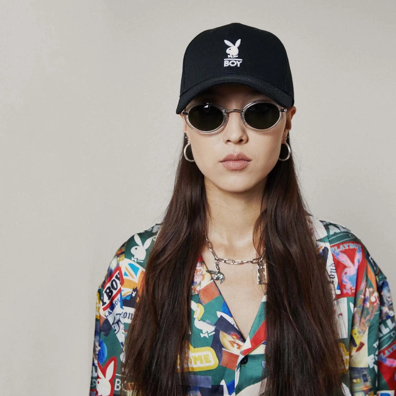 PLAYBOY X BOY CLASSIC CAP - BLACK