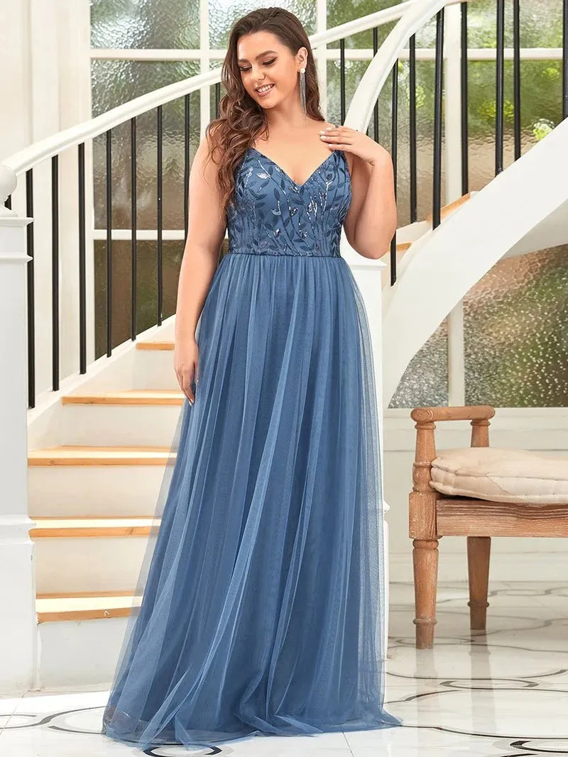 Plus Size Adorable A Line Floor Length Dress