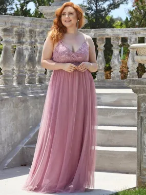 Plus Size Adorable A Line Floor Length Dress