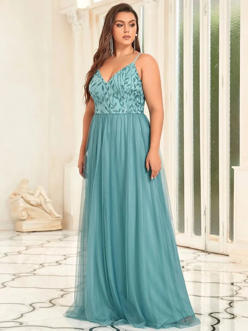 Plus Size Adorable A Line Floor Length Dress