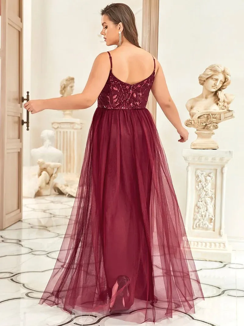 Plus Size Adorable A Line Floor Length Dress