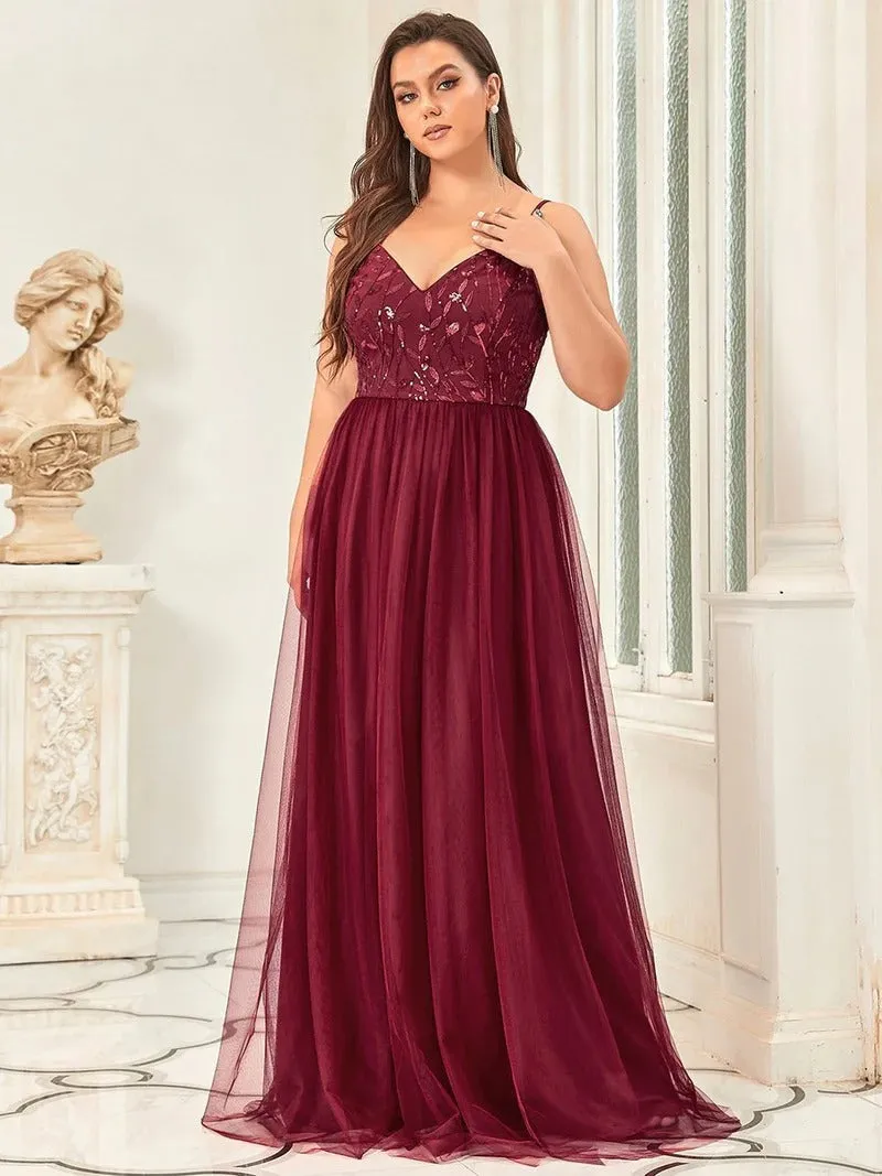 Plus Size Adorable A Line Floor Length Dress